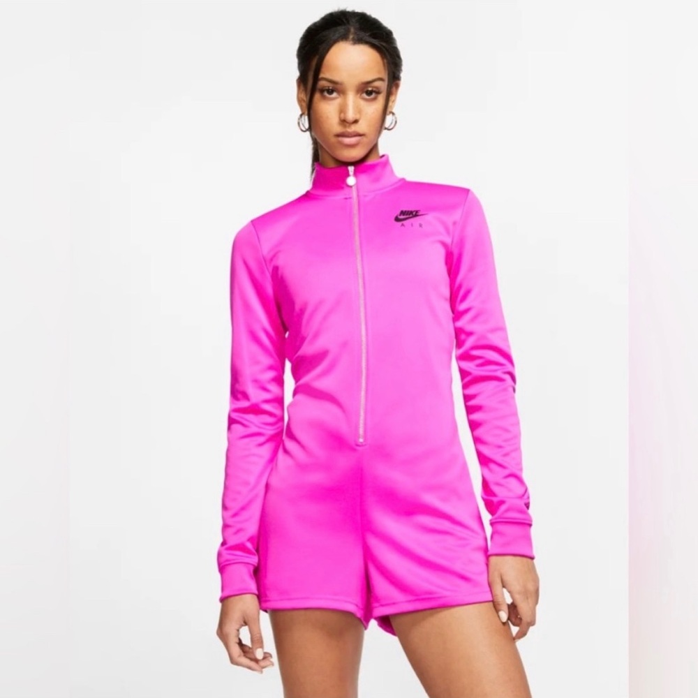 Nike Body Romper in Fire Pink